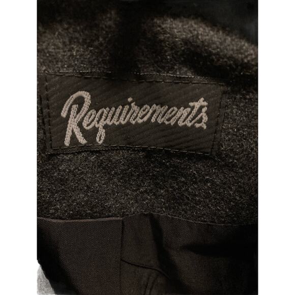 Requirements Blazer Womens 7/8 Grey Gold Button Jacket Vintage Wool - Picture 3 of 9